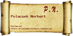 Polacsek Norbert névjegykártya
