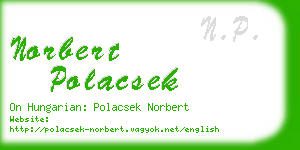 norbert polacsek business card